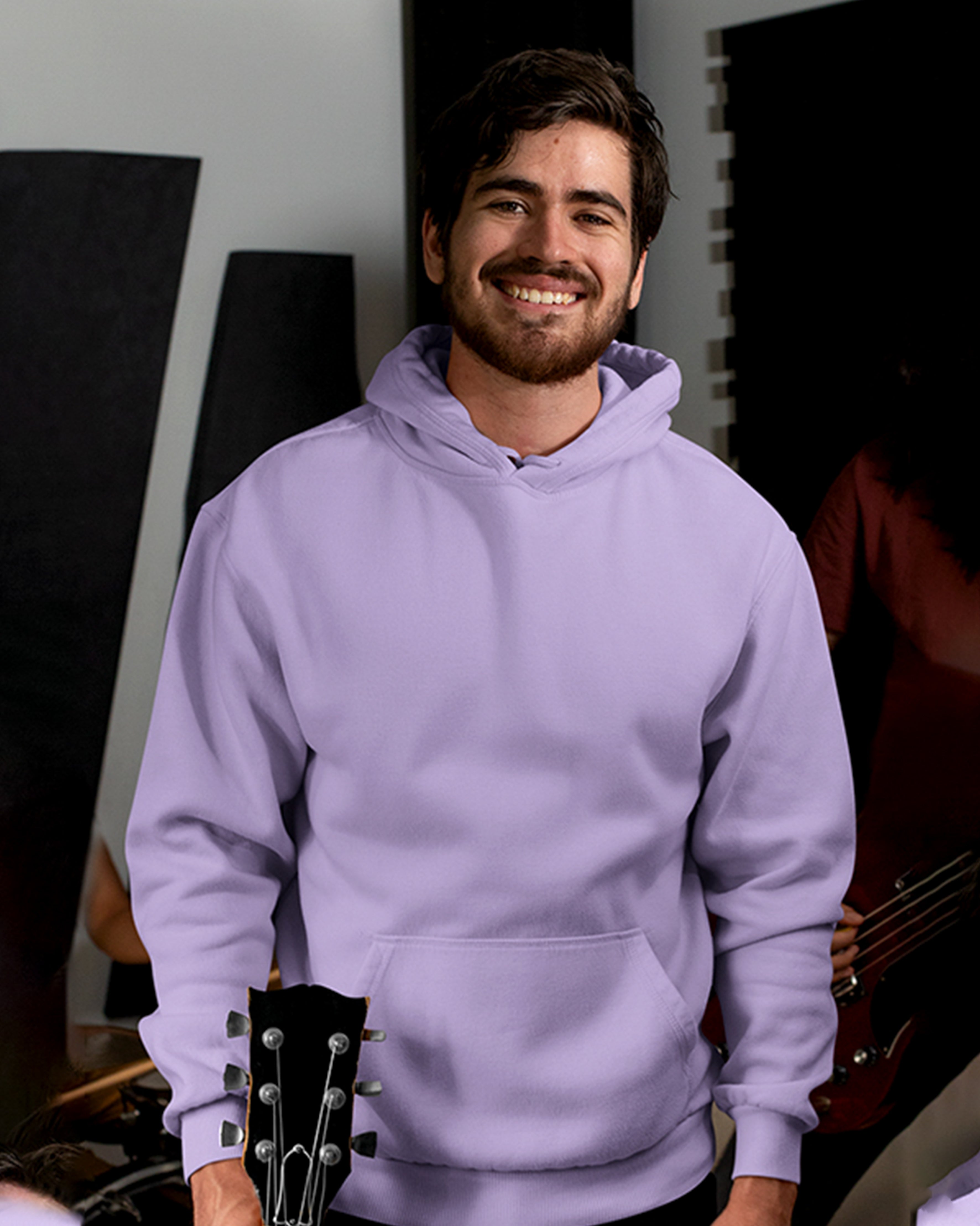 Iris lavender plain hoodies - Main Image