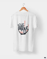 Just beat it printed t shirts