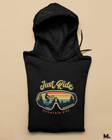 Just ride mountain bike printed hoodies