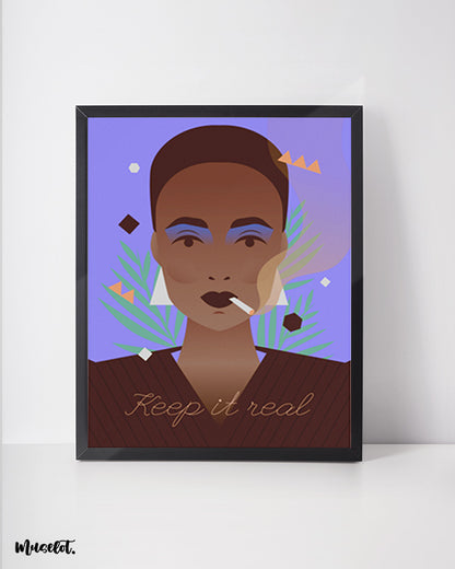 Keep it real punk style rebellious poster - Muselot