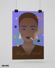Keep it real punk style rebellious poster - Muselot