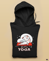 Kitty yoga printed hoodies