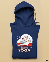 Kitty yoga printed hoodies