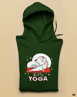 Kitty yoga printed hoodies