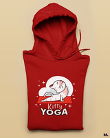 Kitty yoga printed hoodies