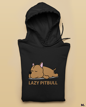 Printed hoodies - Lazy pitbull  - Muselot