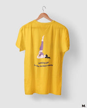 printed t shirts - Letting go is hardest asana  - MUSELOT