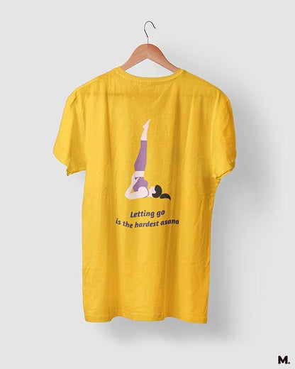 printed t shirts - Letting go is hardest asana  - MUSELOT