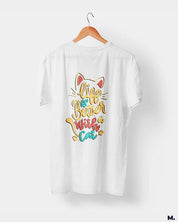 Life is better with cats printed t shirts