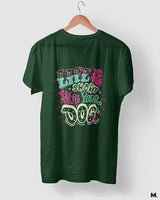 Life is short, hug your dog printed t shirts