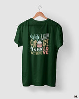 Cupcakes are love printed t shirts