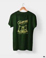 Campfire makes us a storyteller printed t shirts