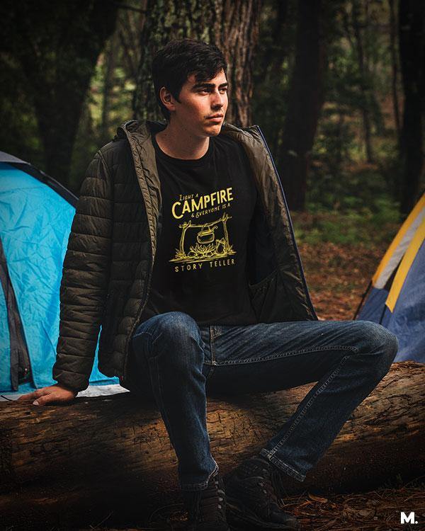 printed t shirts - Campfire makes us a storyteller  - MUSELOT