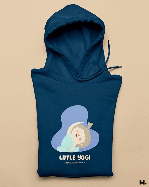 Printed hoodie for yoga lovers, Little yogi natarajasana