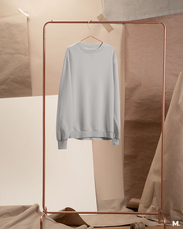 Plain melange grey plain hoodies for men and women - Muselot