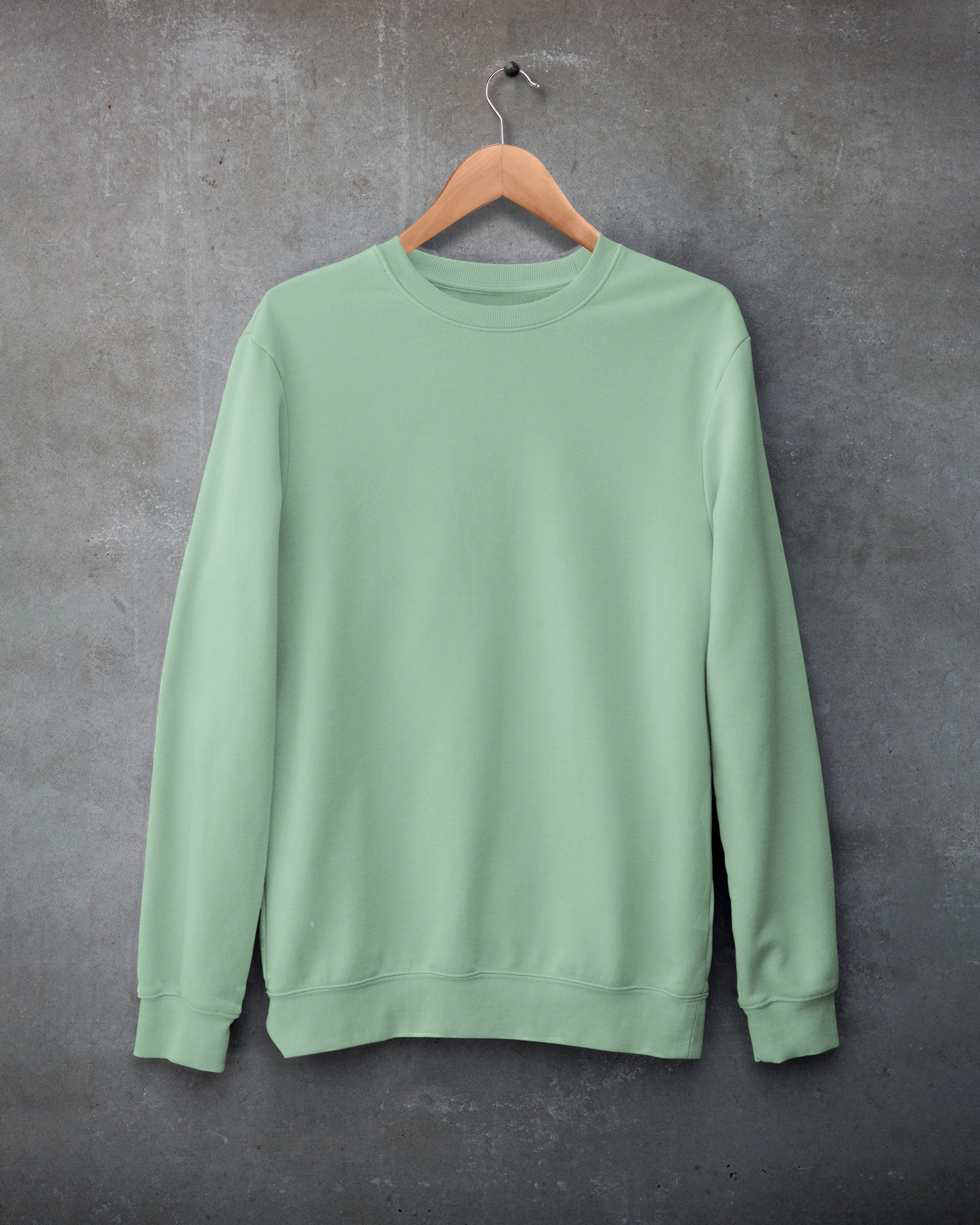 Mint green plain sweatshirts for men and women online - Muselot