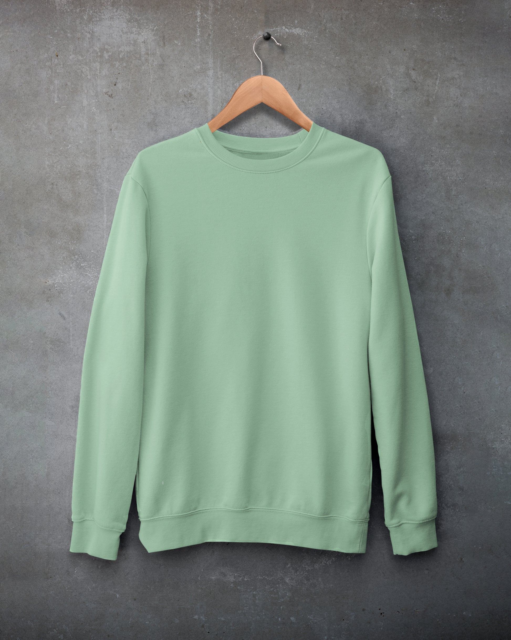 Mint green plain sweatshirts for men and women online - Muselot