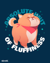 Absolute unit of fluffiness illustrated design for printed merchandise at Muselot