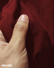 Muselot's maroon colour t shirt fabric