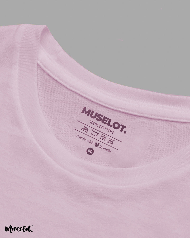 Muselot's neck label for light pink colour t shirt 