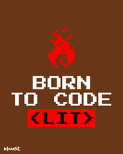 Born to code graphic design illustration for coders at Muselot
