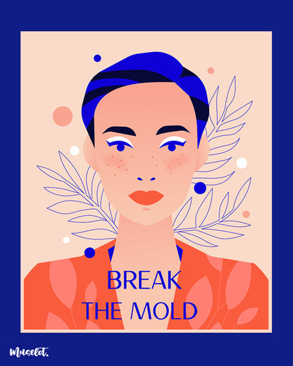 Break the mold design illustration for LGBTQ+ pride at Muselot