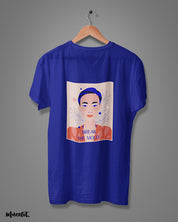 Break the mold design illustrated printed t shirt in royal blue colour for LGBTQ+ pride at Muselot