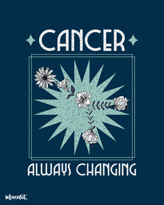 Cancer always changing zodiac design illustration at Muselot