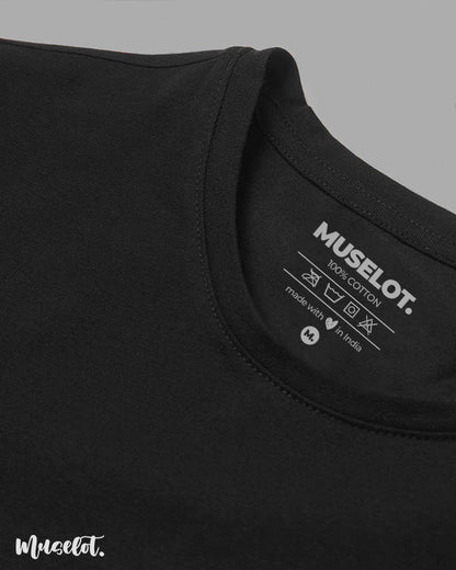 Muselot's black t shirt neck label