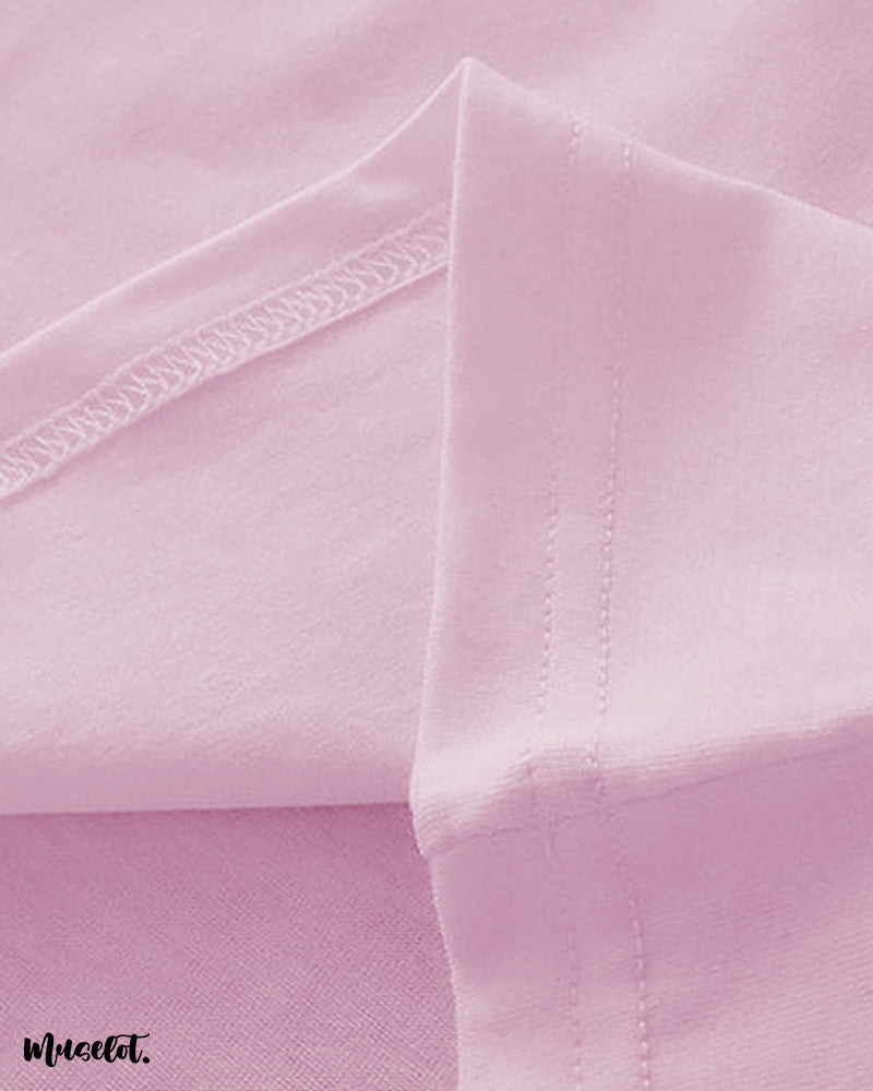 Muselot's light pink colour t shirt fabric