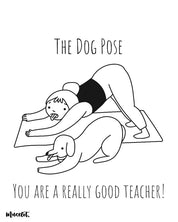 The funny dog pose illustration for dog lovers at Muselot