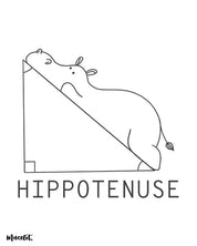 Hippotenuse funny graphic illustration at Muselot