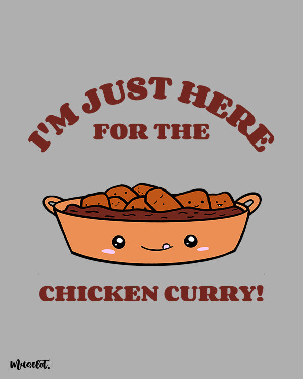 I am just here for the chicken curry funny illustration at Muselot