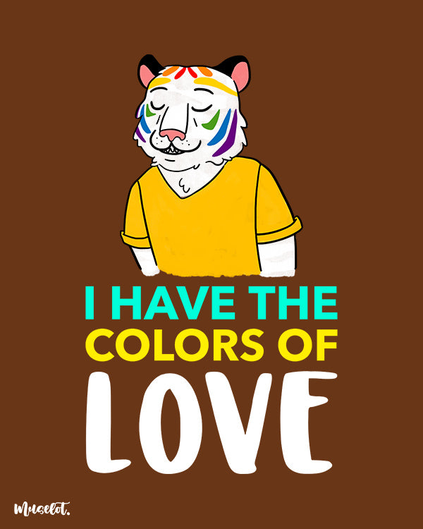 I have the colors of love design illustration for LGBTQ+ at Muselot