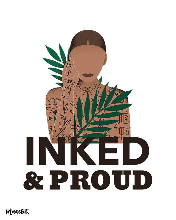 Inked and proud body positive graphic illustration at Muselot