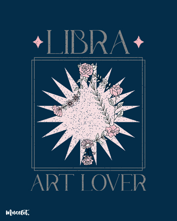 Libra art lovers graphic illustration for librans at Muselot