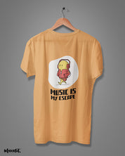 Music is my escape printed t shirts for music lovers by Muselot