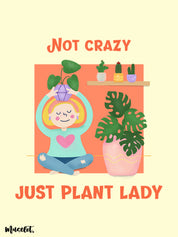 Not crazy, just plant lady printed mugs online for plant lovers  - Muselot
