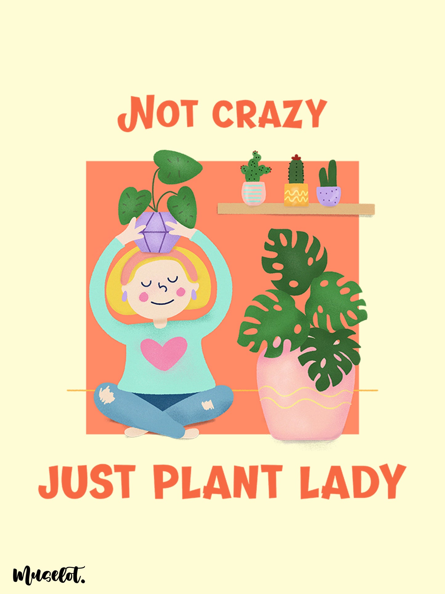 Not crazy, just plant lady printed mugs online for plant lovers  - Muselot