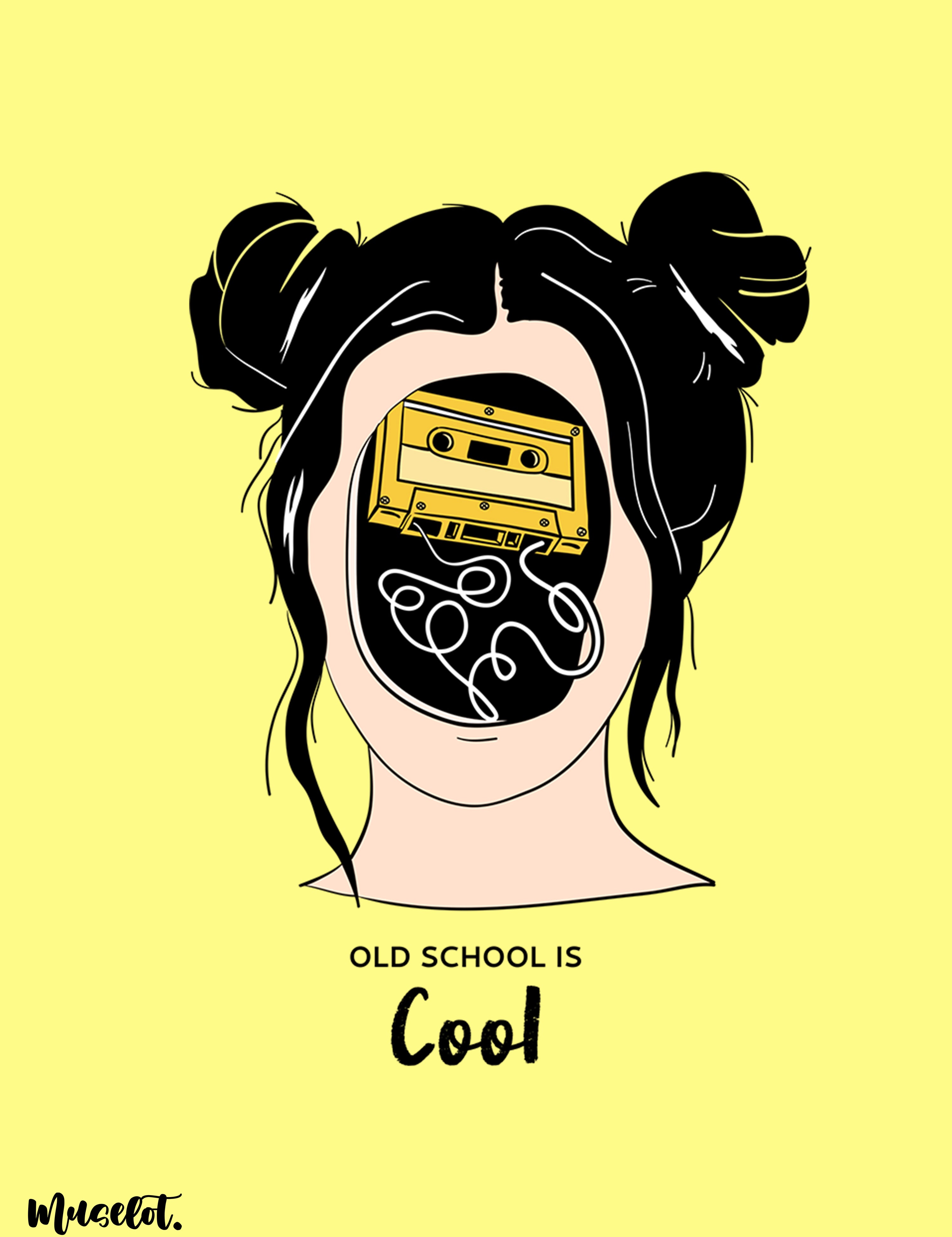 Old school is cool design illustraion at Muselot