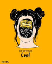 Old school is cool printed design illustration for old school music lovers at Muselot
