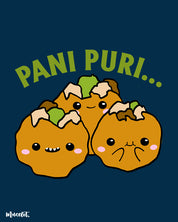 Pani puri cute design illustration for foodies at Muselot