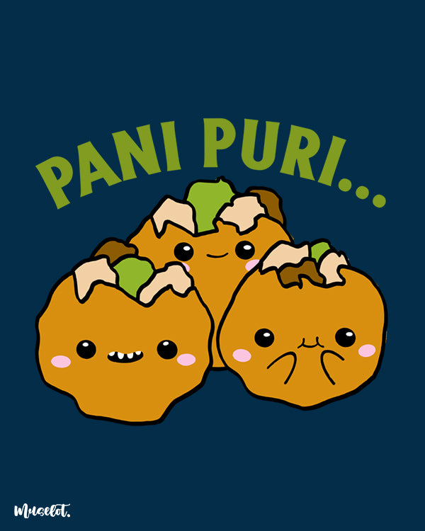Pani puri cute design illustration for foodies at Muselot