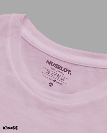 Muselot's proud of being myself printed t shirts for lgbtq and queer pride in lilac colour