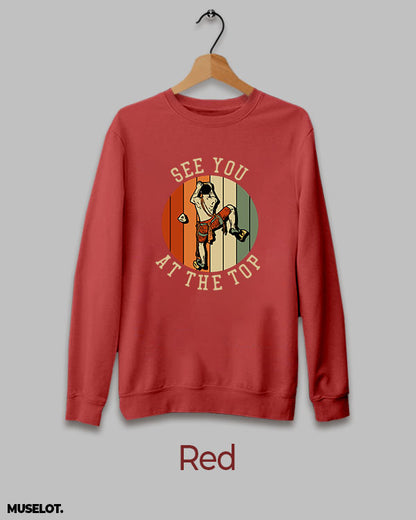Red print on sweatshirt for men and women online who love liking - Muselot