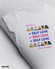 Self love is the best medicine printed t shirts for LGBTQ+ by Muselot