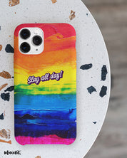 Slay all day phone cases for pride community, available for all models of phone case brands like iPhone, Samsung, Vivo, Oppo, Realme, Nokia, Oneplus, Xiaomi, Lenovo, moto, etc. 