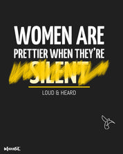 Women are prettier when they're loud and heard design illustration at Muselot