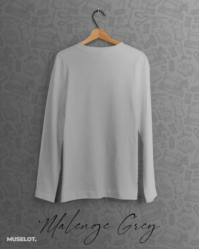 full sleeve t shirts - Full sleeves t shirt grey  - MUSELOT