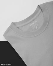 full sleeve t shirts - Full sleeves t shirt grey  - MUSELOT